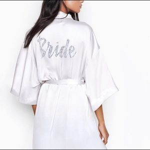 Victoria’s Secret Rhinestone Bride Robe white